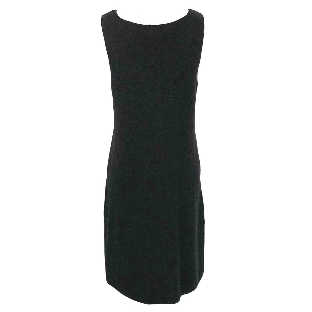 DKNY Women Vintage Wool Black Sleeveless Beaded Sweater Dress Whimsigoth Small - Picture 4 of 8